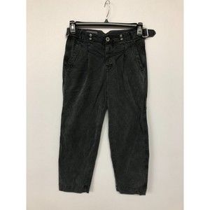 Anthropologie Women Slouchy Pleated Baggy Jeans Dark Gray Size 28 M073 -19C